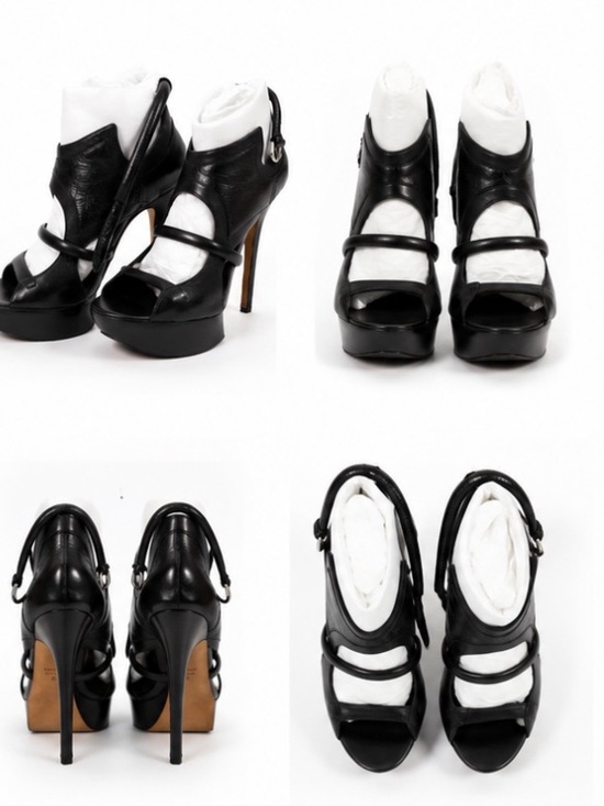 Camilla Skovgaard Shoes - Camilla Skovgaard Black Lizard Leather Platform Stiletto Sandals – EU 38 NIB